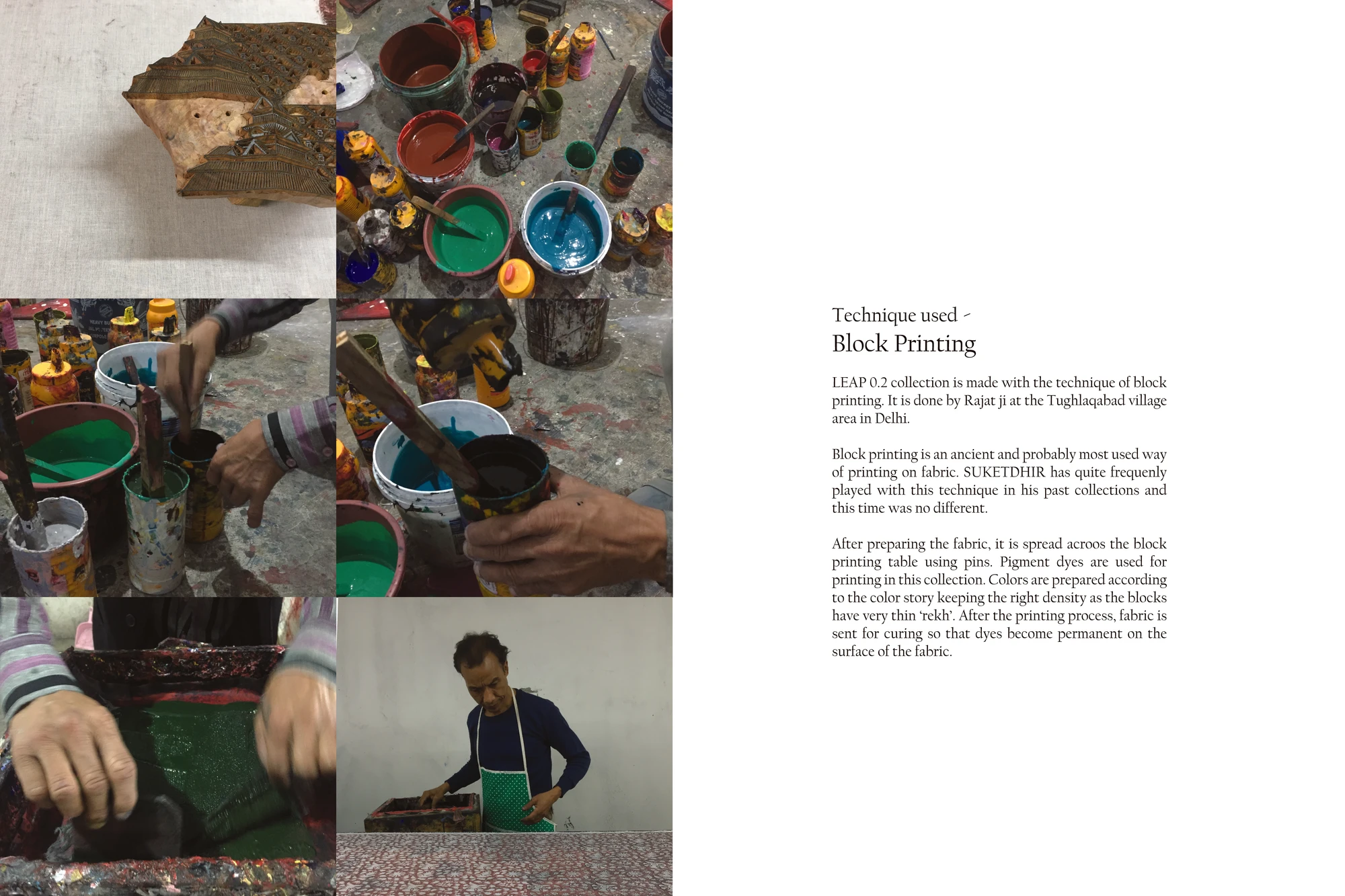 Block printing process