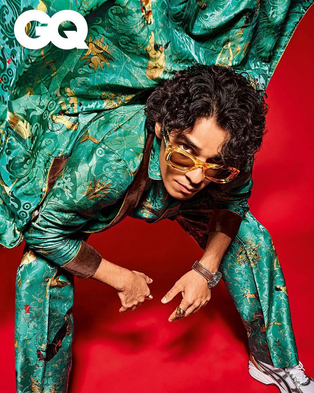 GQ India — Ishaan Khatter in the SUKETDHIR Turquoise Silk Libaas