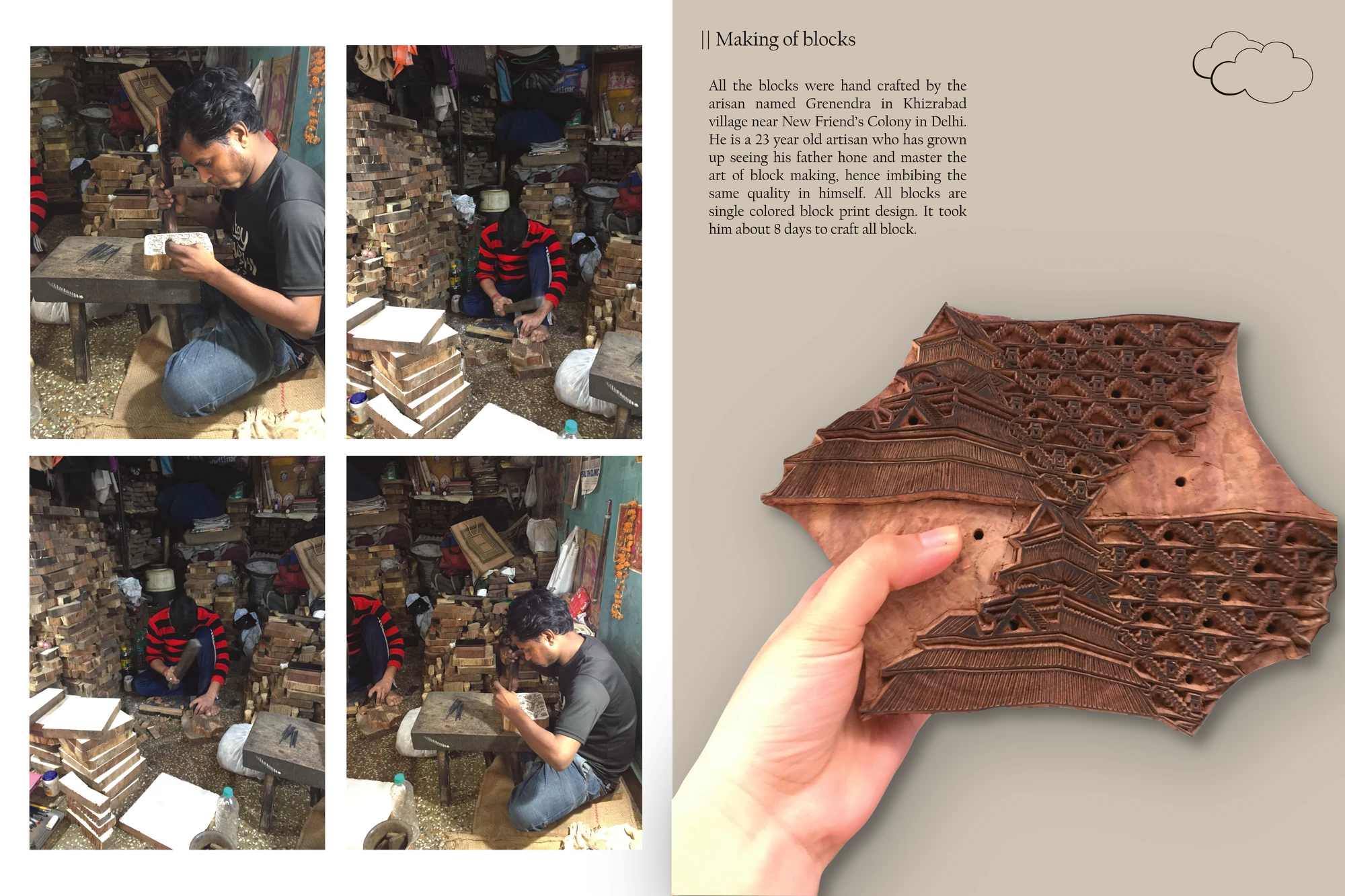 Making of the blocks