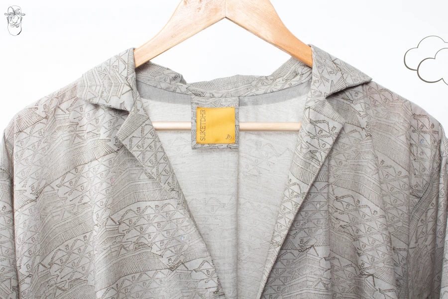 Block print garment detail