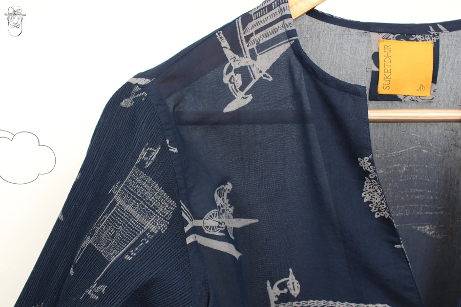Block print garment detail
