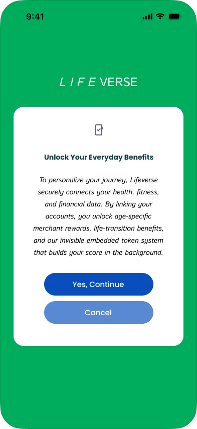 Unlock your everyday benefits consent screen