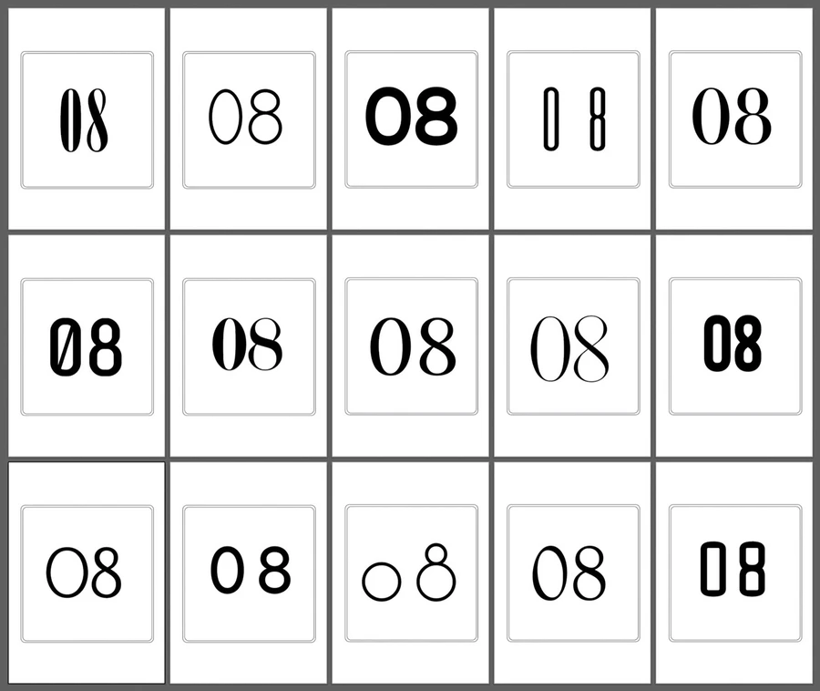 Size label and collateral design 12